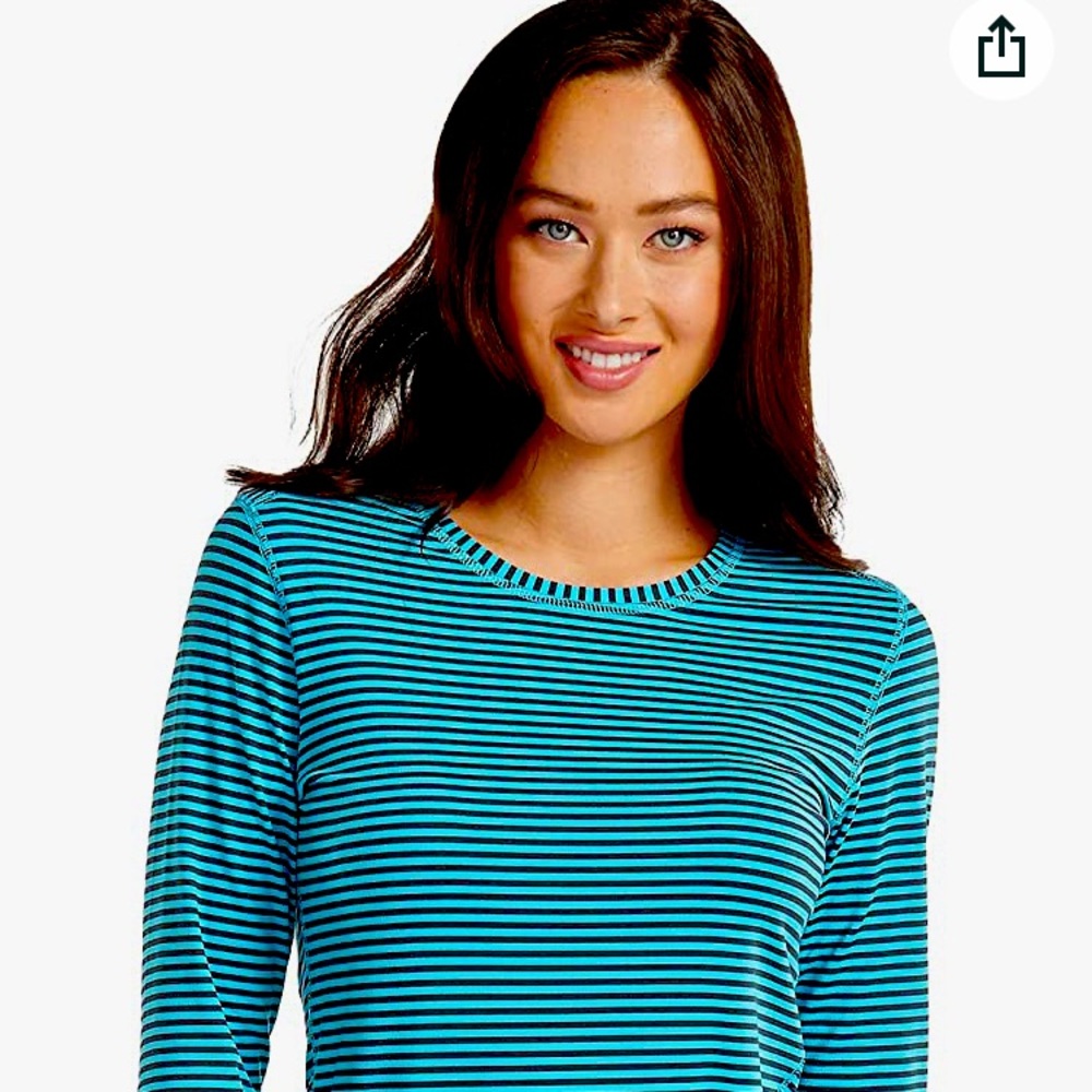 Women’s Med Couture Performance long sleeve knit stripe tee small